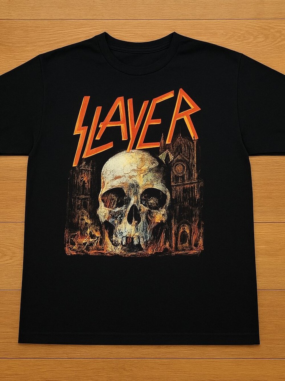 Slayer Graphic Tee | Heavy Metal Skull T-Shirt | Dark Rock Band Style Black Tee